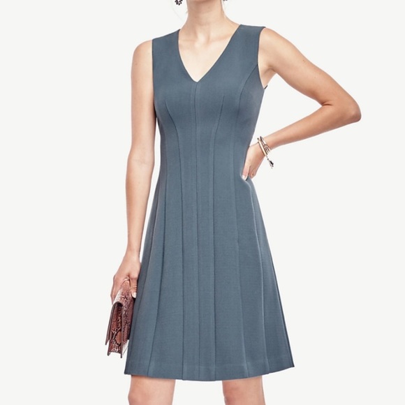 Ann Taylor Blue-Gray Dress - Picture 8 of 8